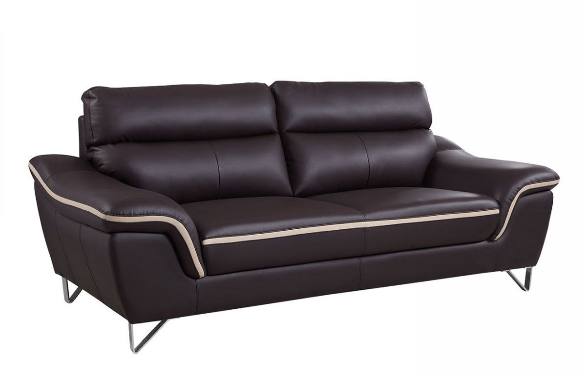 Wraith Dark Brown Leather Sofa