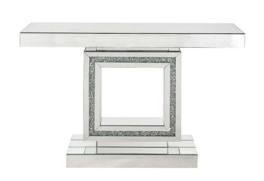 Wren Mirrored Console Table With Crystals