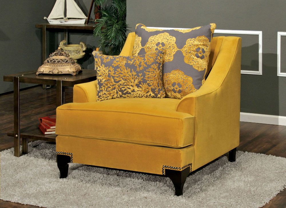 Viscotti Gold Fabric Chair