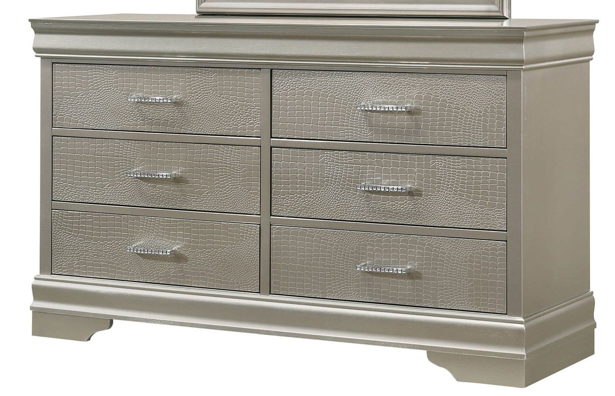 Zain Silver Finish Dresser