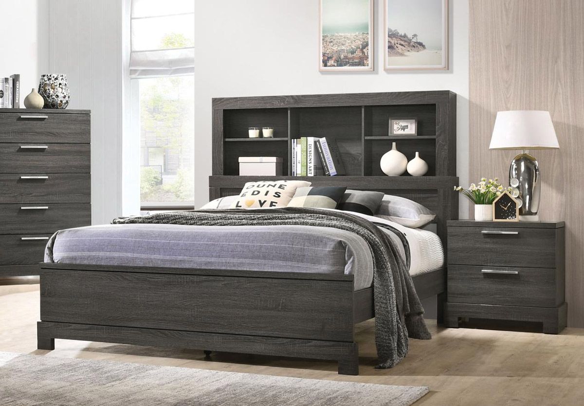 Zavier Rustic Grey Bed