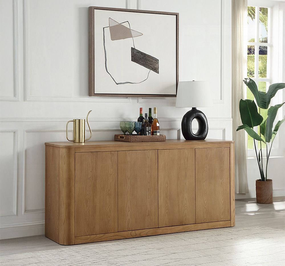 Zenith Dining Room Server Oak Finish 