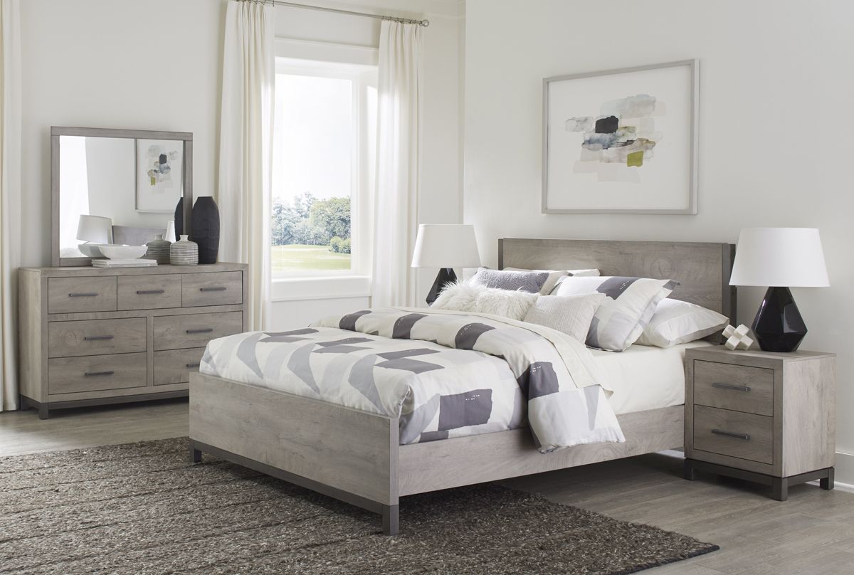 Zepur Rustic Grey Finish Bed