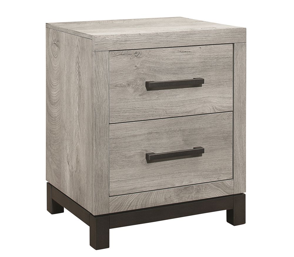 Zepur Rustic Grey Finish Night Stand