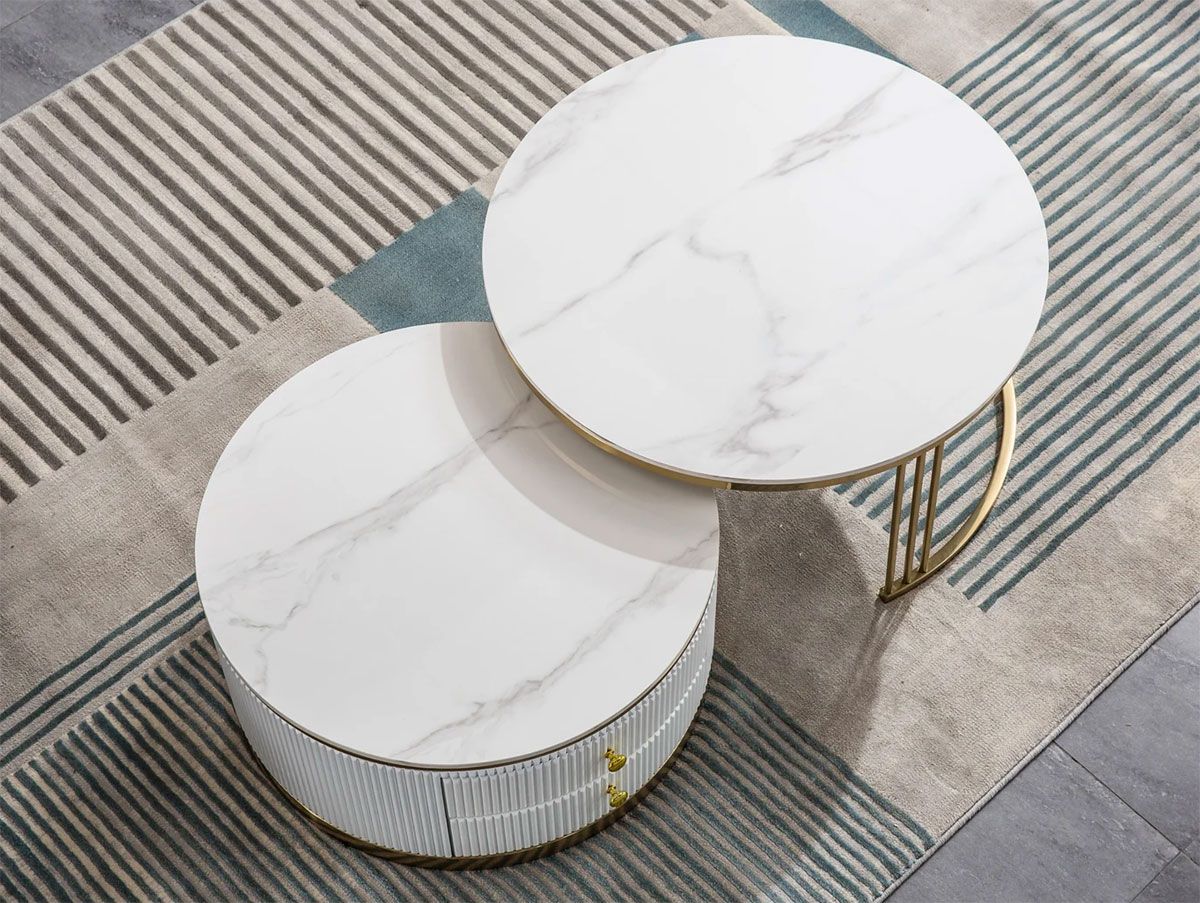 Zogra Coffee Table Marble Top 