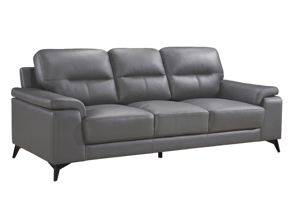 Zoso Dark Grey Leather Sofa,Zoso Dark Grey Leather Chair,Zoso Dark Grey Leather Love Seat,Zoso Modern Grey Leather Living Room