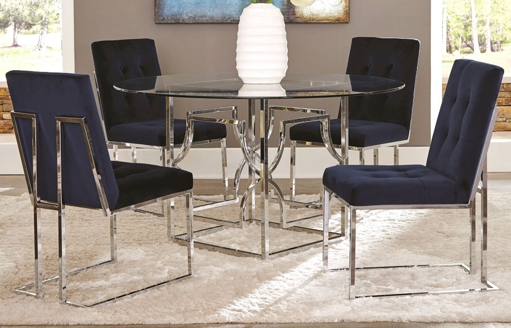 Zuri Modern Dining Table Set, Round Dining Table Sets Modern